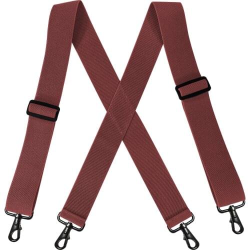New Style Classic X Back Male Suspenders With 4 Black Hook Clips 5cm Suspensorio Masculino For Father/Husbands Gift