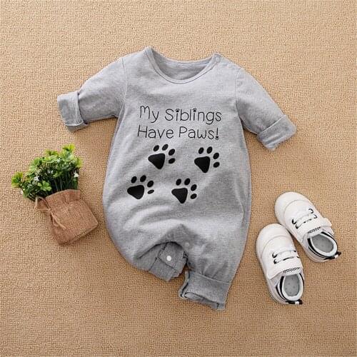 Prowow Summer Infant Sleepwear Casual Babies Romper Newborn Male Jumpsuits For Baby Clothes Paws Baby Bobysuit Newborn Costume