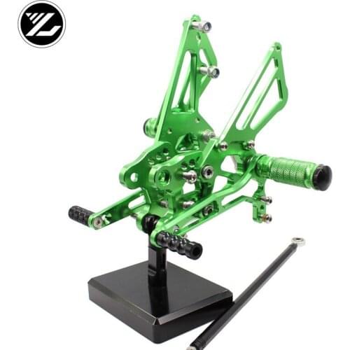 CNC Verstelbare Rearsets Achter Set Motorfiets Footrest Moto Pedaal pedal For Kawasaki Ninja ZX14R ZX 14R ABS 2012 2013 2014 16