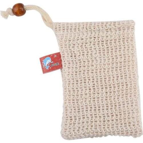 Cotton and linen Handmade soap bag Shower Bath Foaming Natural Bath Bag Sisal Shower Soap Bag LX8136