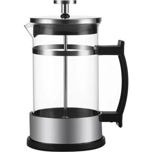 Schnesland French Press Coffee Maker 304 Stainless Steel Borosilicate Glass Multi-Cup Coffee Press