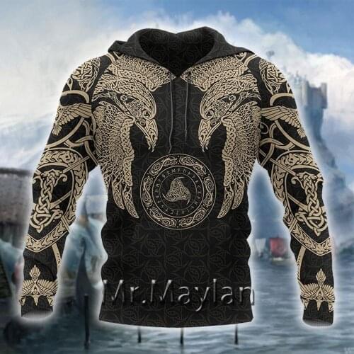 Beautiful Vikings Tattoo 3D Jacket Men/Women Harajuku Hoodie Unisex Casual Streetwear Sweatshirt Pullover sudadera hombre KP060
