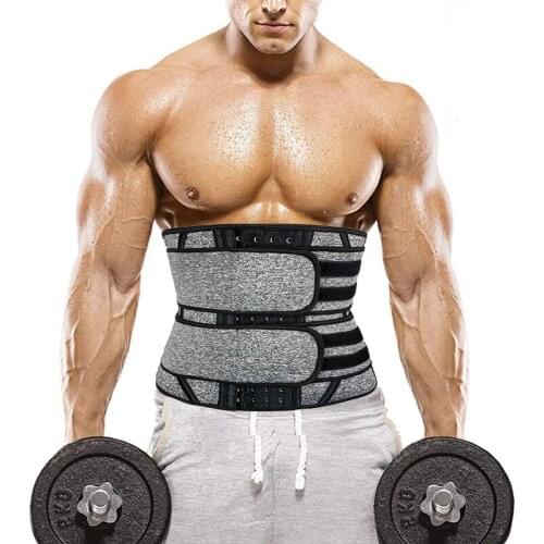 Colombian Sweat Belly Belt Lose Weight Trimmer Slimming Corset Fajas 13 Pc Steel Bones Waist Trainer for Man ABS Workout Fitness