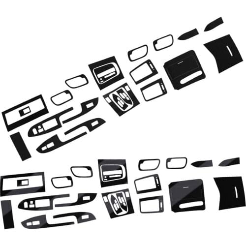 1 Set Car Center Console Dashboard Cover Trim Sticker Carbon Fiber Texture Plastic Fit for Honda Accord 7th Left Hand Drive Only