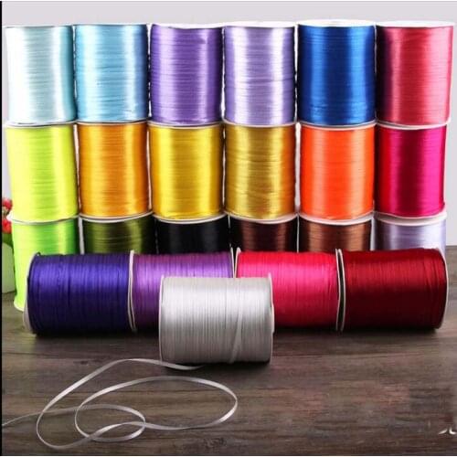 Cheap 3mm Width 25Yards/lot DIY Material Silk Satin Ribbon For Arts Crafts Sewing Christmas Wedding Party Decoration Gift Wrap