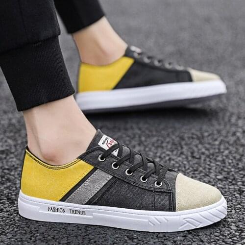 2019 Spring Autumn New Brand Male Casual Canvas Shoes Breathable Fashion Men Mixed Colors Flats Fashion Students Shoes U3-75
