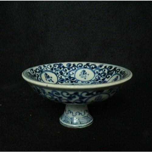 Rare Old Chinese MingDynasty(1368-1683)Blue and white Porcelain tall bowl, best Home Decorationsm Free shipping