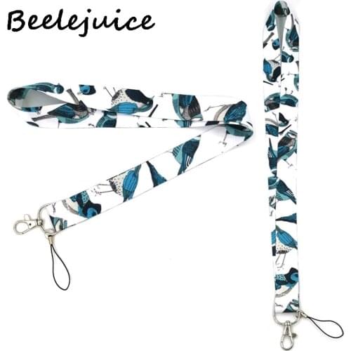 Blue bird Neck Strap Lanyard keychain Mobile Phone Strap ID Badge Holder Rope Key Chain Keyrings cosplay Accessories Gifts
