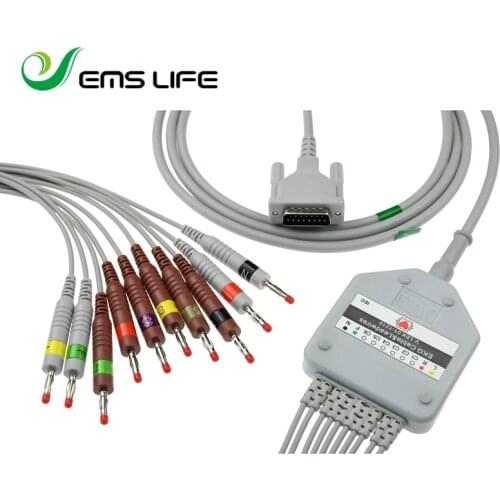 Schiller Welch allyn EKG cable with 10 leadwires Popular EKG CABLE,4.0