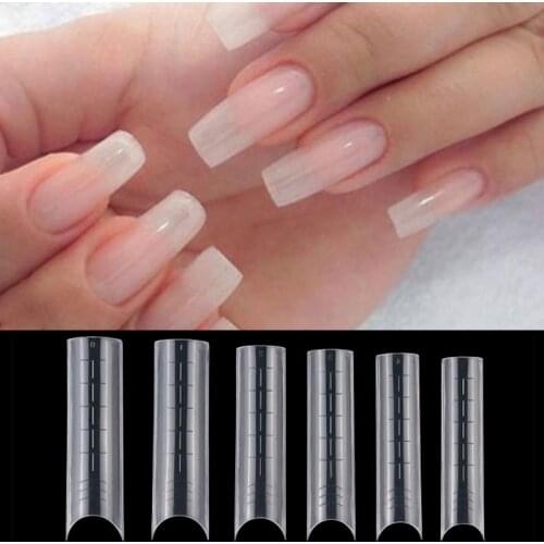 Upper Forms C Curve Poly Extension Gel Coffin Nails Mold DIY Quick Building Fake Nails Manicure Salon Art Tools