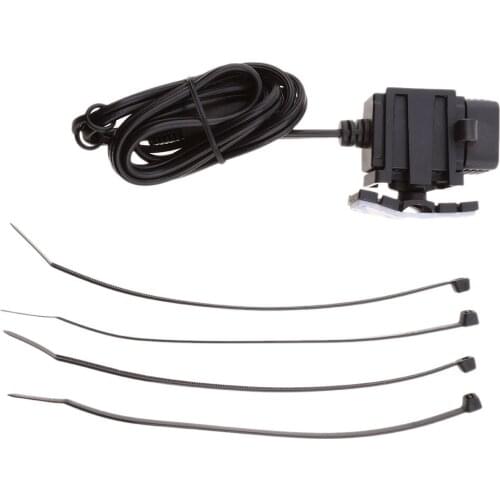 Waterproof SAE to USB Cable Adapter 2.1A & 1.0A Dual USB Port Power Socket for Motorcycle Smart Phone Tablet GPS