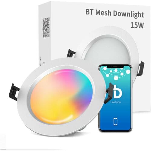 15W Recessed Spotlight Bluetooth WIFI LED Ceiling Spotlight Outdoor Lamp Ceiling Spotlight RGB Changeable Cool Warm White 230V