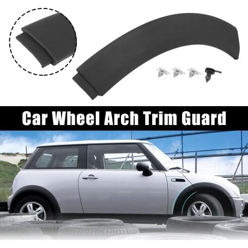 Uxcell Front Wheel Rear Right Side Arch Trim Fender Flares for BMW Mini Cooper 51131505864 Black