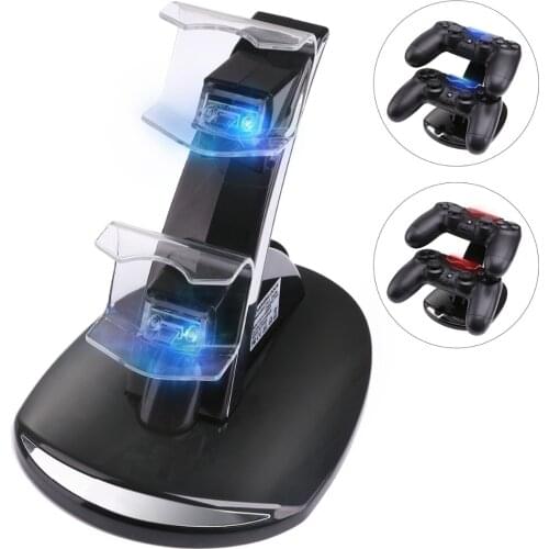 USB PS4 Charging Stand Station Cradle Controller Charger Dock LED Dual for Sony Playstation 4 PS4 / PS4 Pro /PS4 Slim Controller