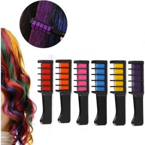 1pcs Hair Color Disposable Temporary Dye Stick Mini Hair Dye Comb Hair Dyeing Chalk Mini Hair Dyeing Fast And Long Lasting Tools