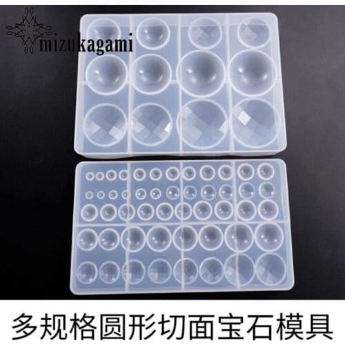 1pcs UV Resin Jewelry Liquid Silicone Mold Round Gemstone Patch Mold Beads Resin Molds For DIY Pendant Jewelry Making Molds