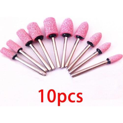 New 10PC assortment of ceramic mounted grinding stone head wheel fit dremel electric Choppers rotarytools drill