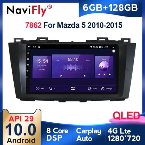6G +128G QLED 4G LTE WIFI RDS Carplay Android 10 Car Radio Multimedia Player for Mazda Mazda5 2010-2015 Navigation GPS autoradio