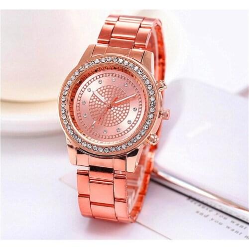 Women Watch Top Brand Quartz Diamond FULL Stainless Steel Ladies Golden Fashion Wrist Watches Waterproof Girls For Female Clock
