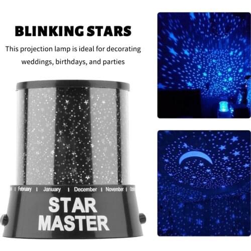 Black Good Gift 4 LED Starry Star Master Gift Night Light For Home Sky Star Master Light LED Projector Lamp Novelty