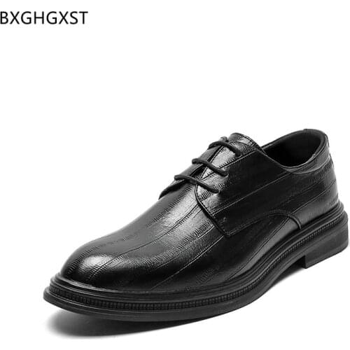 Formal Mens Dress Shoes Italian Oxford Leather Shoes Men Black Office Shoes for Man 2021 Chaussures De Homme Zapatos De Hombre