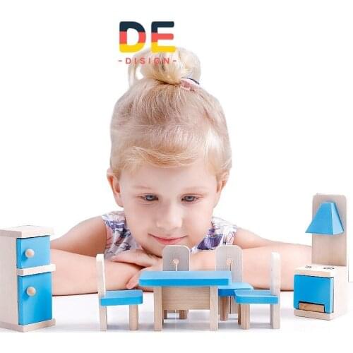 Simulation Furniture Kitchen Living Room Decoration Diy Role Playing Doll Wooden Furniture Decoration Simulation Character Doll