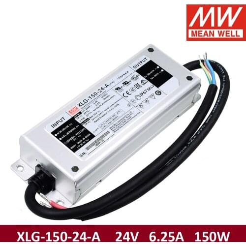 Taiwan MEAN WELL XLG-150 150W 12V 24V Switching Power Supply MEANWELL Constant Current Constant Voltage LED Driver with PFC