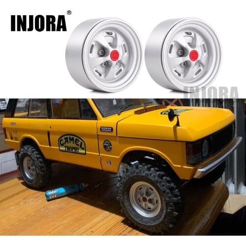 INJORA 4PCS Metal Classic 1.9 Beadlock Wheel Rim for 1/10 RC Crawler Axial SCX10 90046 Traxxas TRX-4 D90 HPI MST Crawler