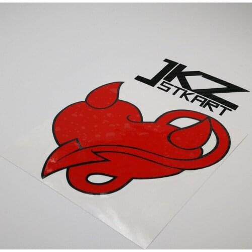 JKZ STKART Vinyl Die Cut Multi-layer Stickers Decals Devil Heart 12cm x 13cm for ATV Motor Bike Laptop Helmet Sticker