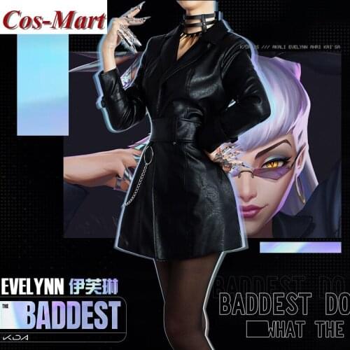 Game LOL Evelynn Cosplay Costume K/DA Girl Group BADDEST Fashion Handsome Uniform Activity Party Role Play Clothing Custom-Make