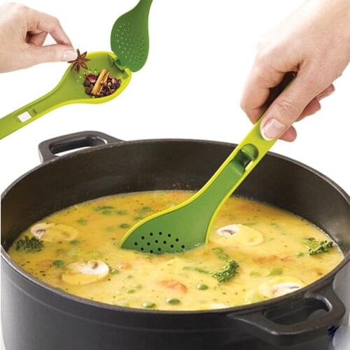 Condiment Boiled Soup Multi-purpose Cooking Spoon Food Grade Home Tableware Rice Spoon Racks Kitchen Cook Plastic Tool 70gA