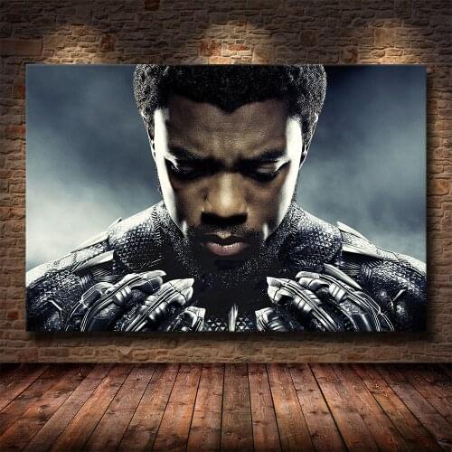 Marvel Superhero Panther Classic Sci-fi Movie Black Panther Wall Art Pictures for Kids Room Bedroom Home Decor Cuadros Unframed
