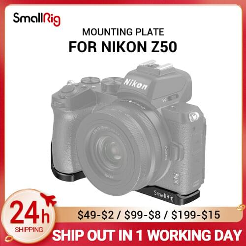 SmallRig Z50 Camera Plate Vlogging Mounting Plate Pro for Nikon Z50 Camera Feature Cold Shoe Mount & 1/4 Thread Holes 2667