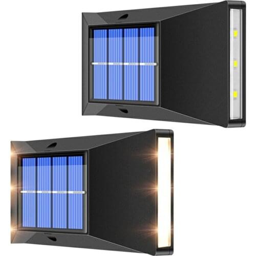 Powerful LED Solar Light Outdoor Waterproof Solar Powered Lamps Wall Lamps for Garden Decoration 6LED/2LED Street Lighting Lamp