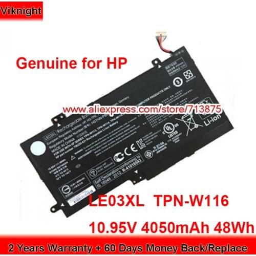 Genuine LE03XL Battery 796220-541 for Hp Envy x360 15-w000 x360 13-s000na Series 10.95V 4050mAh 48Wh