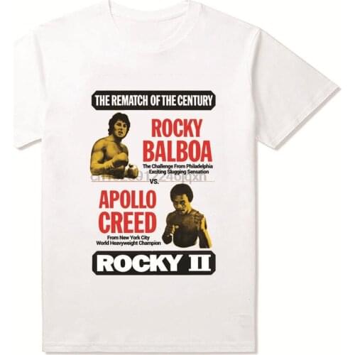 Rocky Balboa Vs Apollo Creed Boxing Tshirt Memorabilia Train Fashion Film Fan Gift Funny Tee Shirt
