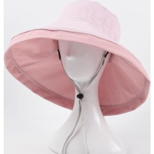 Hats For Women Double Side Wear Autumn Winter Hats Bucket Hat Polyester Foldable Flat Top Travel Cap Female Windproof New 2021