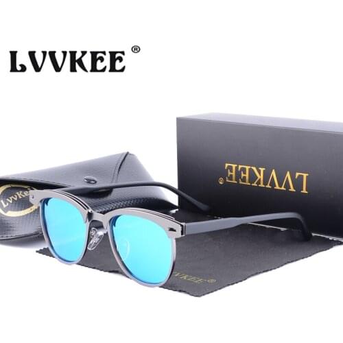 LVVKEE 2021 Unisex Vintage Polarized Sunglasses Men Women Driving Sun Glasses For Male Female Eyewear Oculos de sol With Case