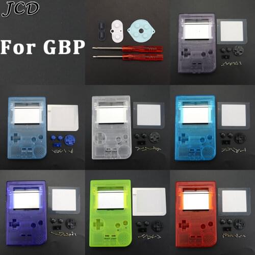 JCD Luminous Full set housing shell cover case w/ rubber pad and Screwdriver for gameboy pocket GBP shell buttons
