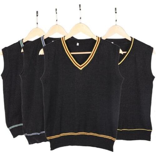 Harry V Collar Sweater Uniform Cosplay Costume Griffin Slytherin Hufflepuff Ravenclaw Cotton Pullover Streetwear long sleeves