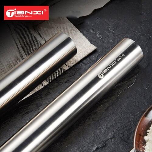 TIANXI Stainless Steel Rolling Pin Dough Roller Kitchen Tool For Baking Dough Pizza Cookies Cooking Tool