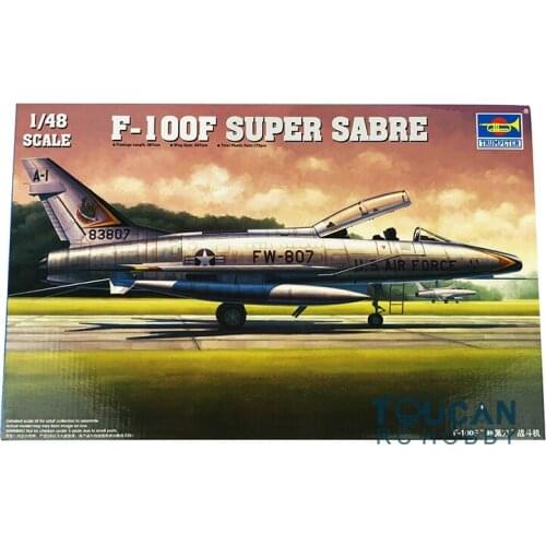 Trumpeter 02840 1/48 Scale Warplane American F-100F Super Sabre Aircraft Model TH05504-SMT6