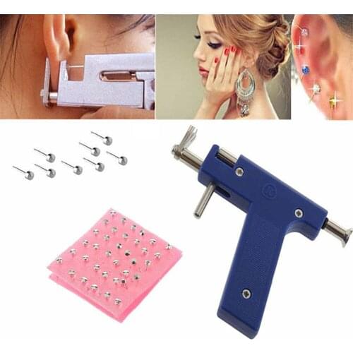 Ear Navel Body Piercing Guns Tool Kit with 72Pcs Studs Set Jewelry Tools SANA889