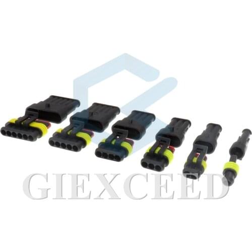 High Quality Superseal AMP/Tyco Waterproof Electrical Connector 1/2/3/4/5/6 Way Pin Sealed Plug Cable Sockets For Car Truck