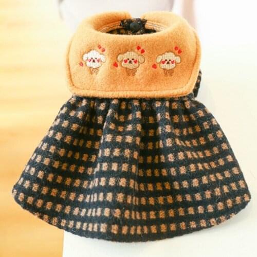 Pet Dresses Clothes Winter Warm Dog Dressing Up Kitten Wedding Party Skirt Cute Clothing Outfits Suitable for Small Medium Dogs