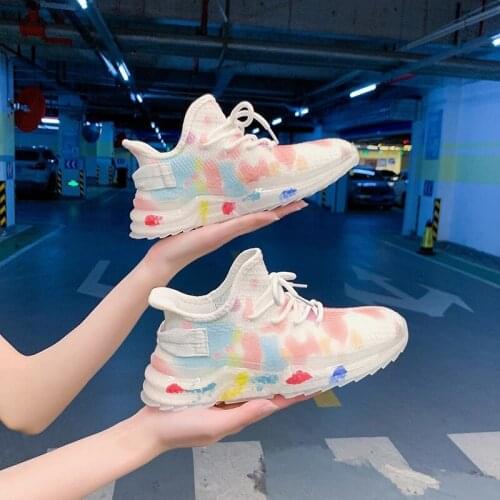 2021 Women Shoes Summer Lady Fashion Casual Sneakers Running Sports Trainers Breathable Soft Thick Sole Platform Tennis Jelly
