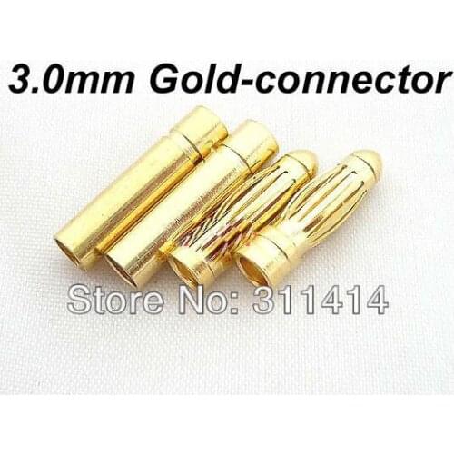 10pairs/lot 3.0mm 3mm Male & Female Banana Connectors Plug For RC Battery ESC Brushless Motor High Quality Retail Dropshipping