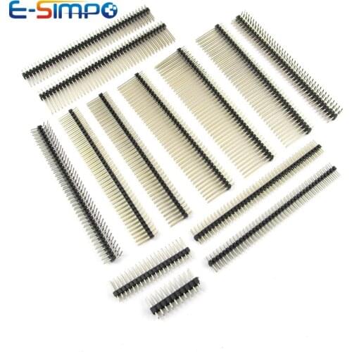 10pcs 2.0mm Pin Header L8.7mm Straight 2x40P 1X40P Single Double Row Breakable PCB Jumper Connector Goldplat 2mm Male Pin Header