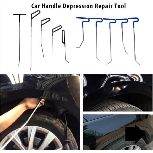 10Pcs Car Hooks Rods BJG-10PHL Durable Dent Repair Spring Steel Rods Body Dent Removal Hai l Set Repair Kit Tools