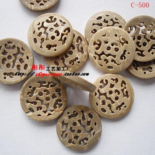 100 pieces/lot Natural Coconut Buttons Grament Buttons Diy Beads 15mm